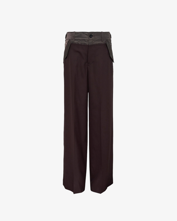 SACAI - Women's Suiting Mix Pants - (Brown601)