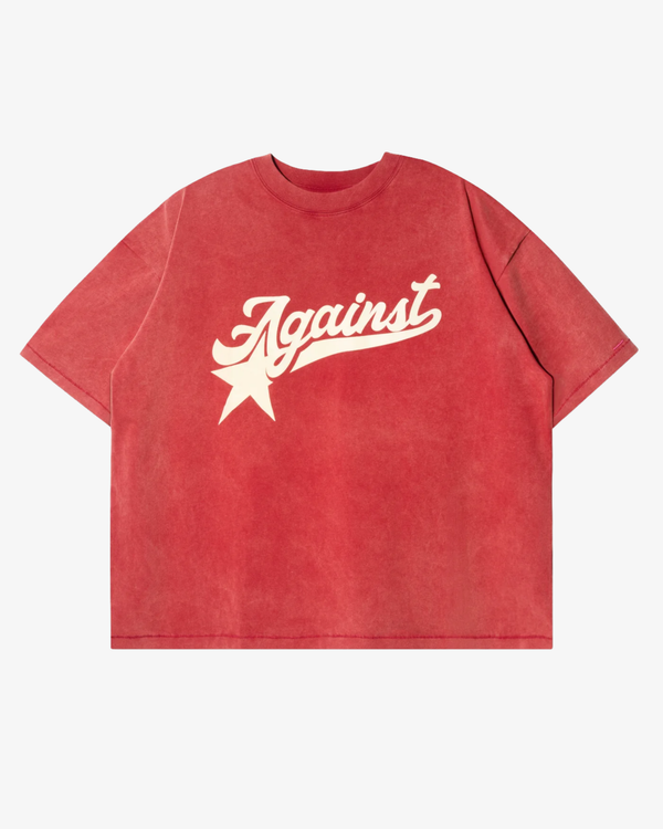 AGAINST LAB  - Men's A-Star Boxy Tee - (Red)