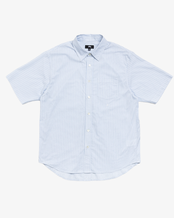 Stüssy - Men's Standard Short Sleeve Shirt - (Blue Stripe)