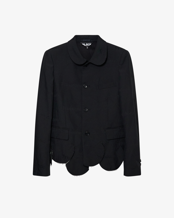Black Comme des Garçons - Men's Freedom Print Jacket - (Black)