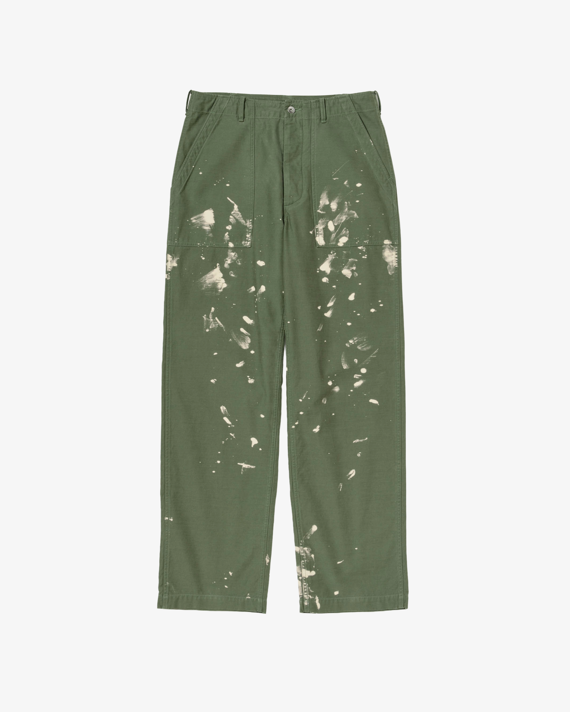 パンツ AURALEE Washed Bleached Baker pants AURALEE / Washed Baggy Satin Bleached Baker Pants (Olive