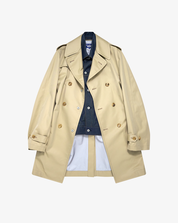 Junya Watanabe Man - Men's Gabardine Trench Coat - (Beige)