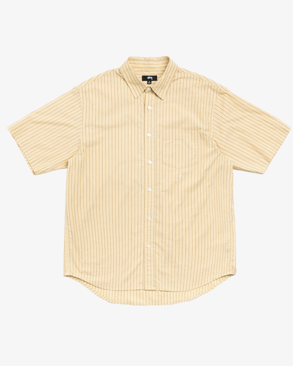 Stüssy - Men's Standard Short Sleeve Shirt - (Yellow Stripe)