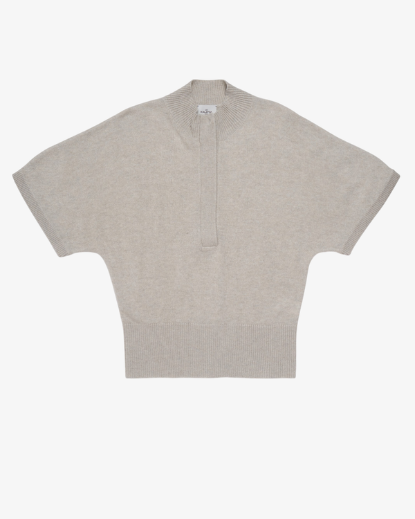 LE KASHA - Women's Short Sleeved Sweater - (Grey)