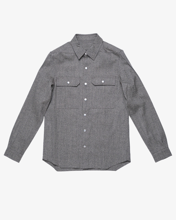 RICK OWENS - Men's Outershirt - (Mid Grey Heather)