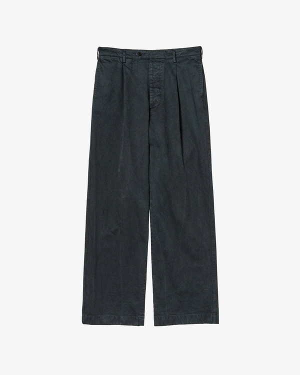 AURALEE - Men's Product Dyed Finx Chino One-Tuck Pants - (Black)