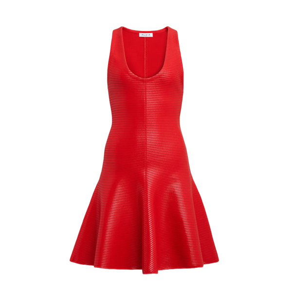 ALAÏA - Women's Coated Dress - (Red)