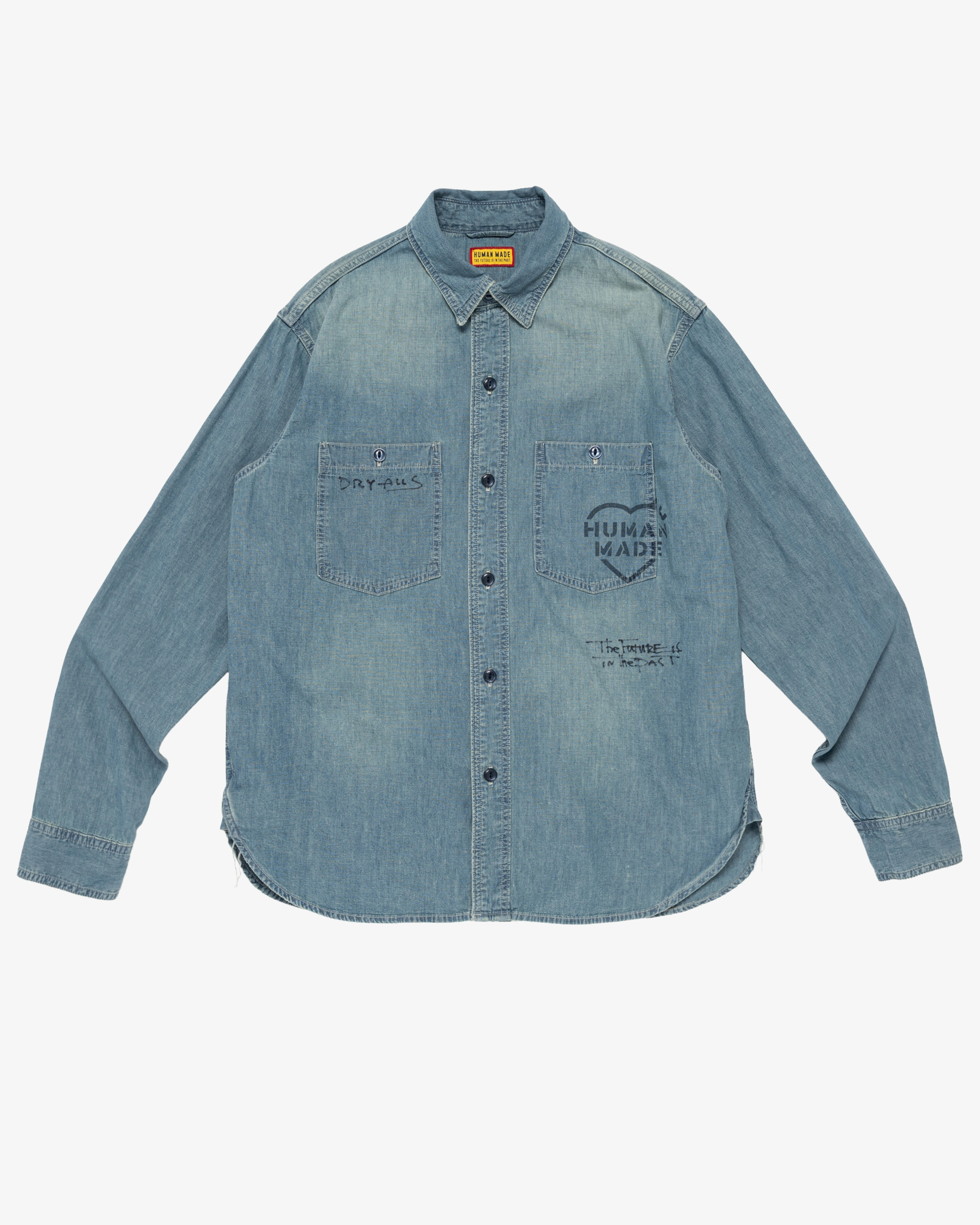 トップス HUMAN MADE Military Chambray Shirt HUMAN MADE : Men's Military Chambray Shirt (Blue) | DSMS E-SHOP