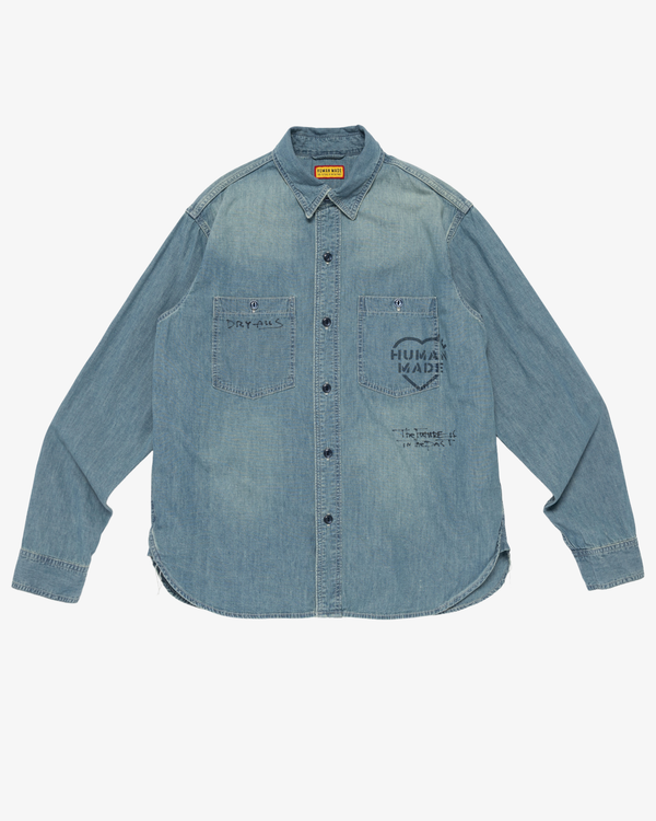 HUMAN MADE  - Men's Military Chambray Shirt - (Blue)