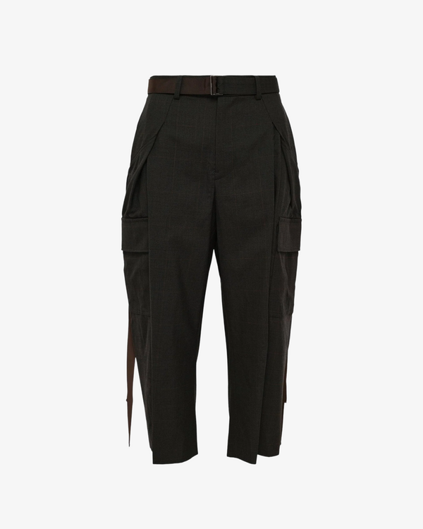 SACAI - Women's Glen Check Pants - (Khaki501)