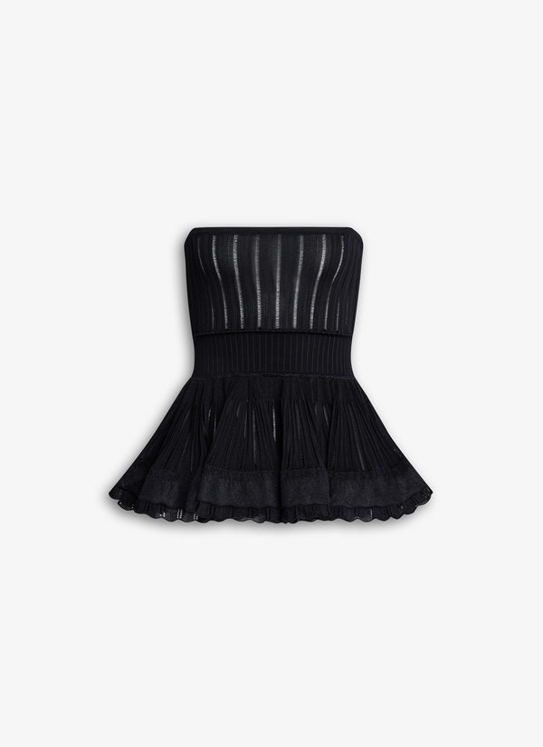 Alaïa - Women's Spaghetti Straps Crinoline Top - (Black)