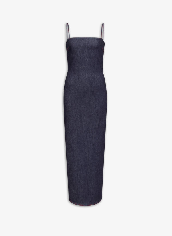 Alaïa - Women's Spaghetti Straps Dress - (Denim)