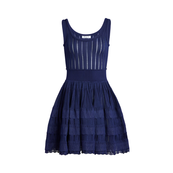ALAÏA - Women's Shiny Crinoline Dress - (Blue)