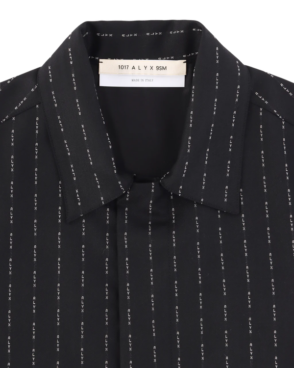 Alyx_ALYX - Men's Pinstripe S/S Shirt - (Black/White)_SHIRTS