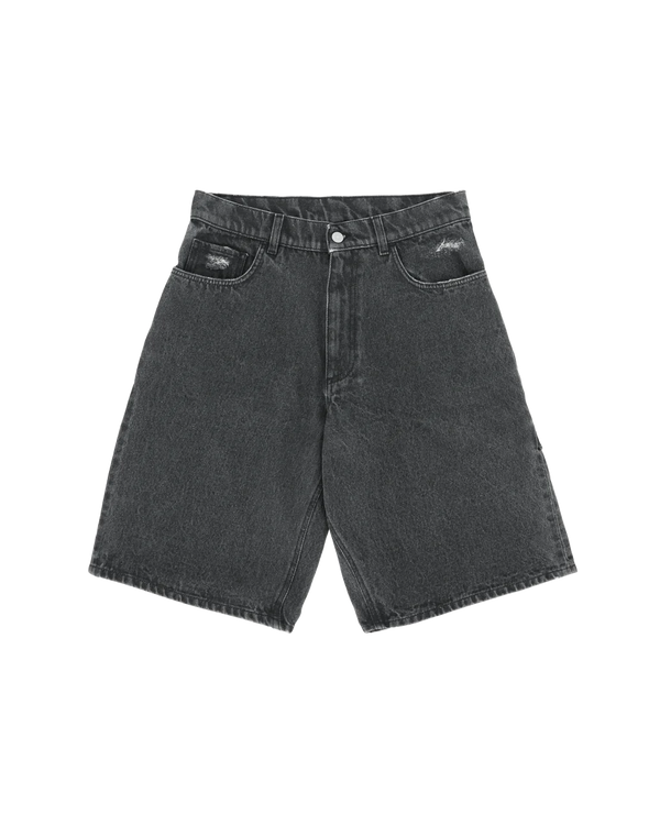 1017 ALYX - Distressed Carpenter Shorts With Buckle - (BLK0003 Washed Black)
