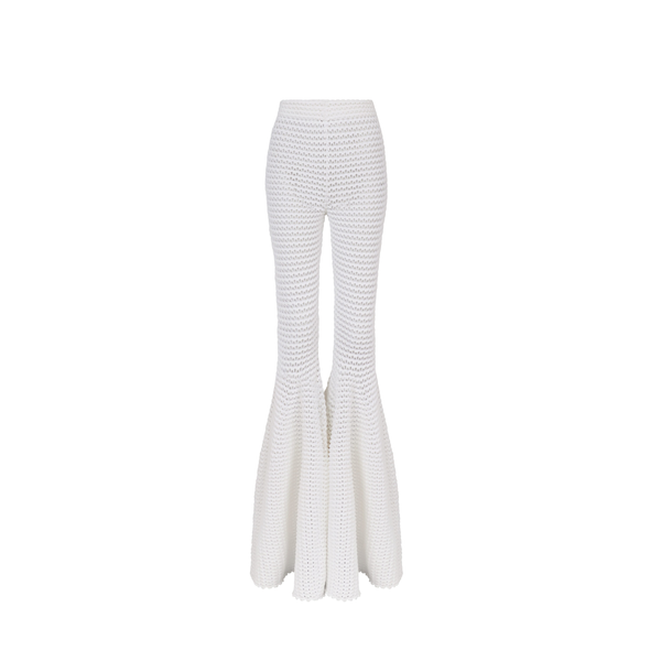 ALAÏA  - Women's Flare 3D Waffle Pants - (White)