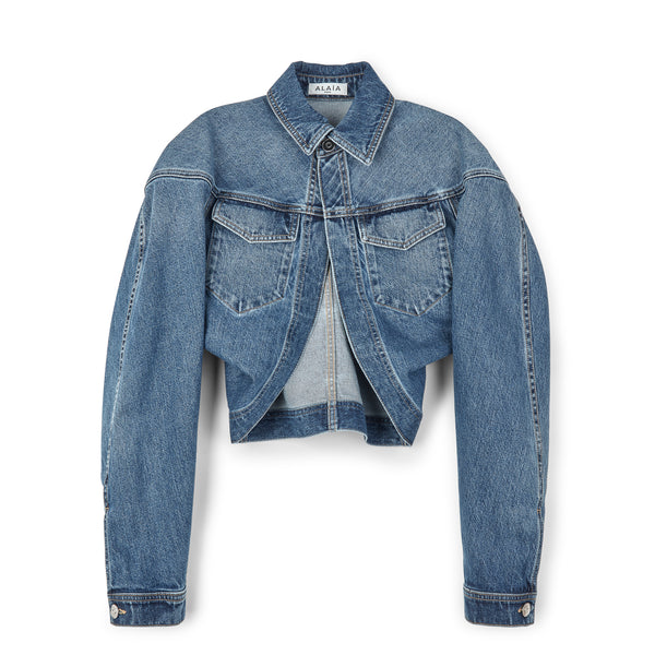 Alaïa - Women'S Cardi Denim Jacket - (Blue Jeans)