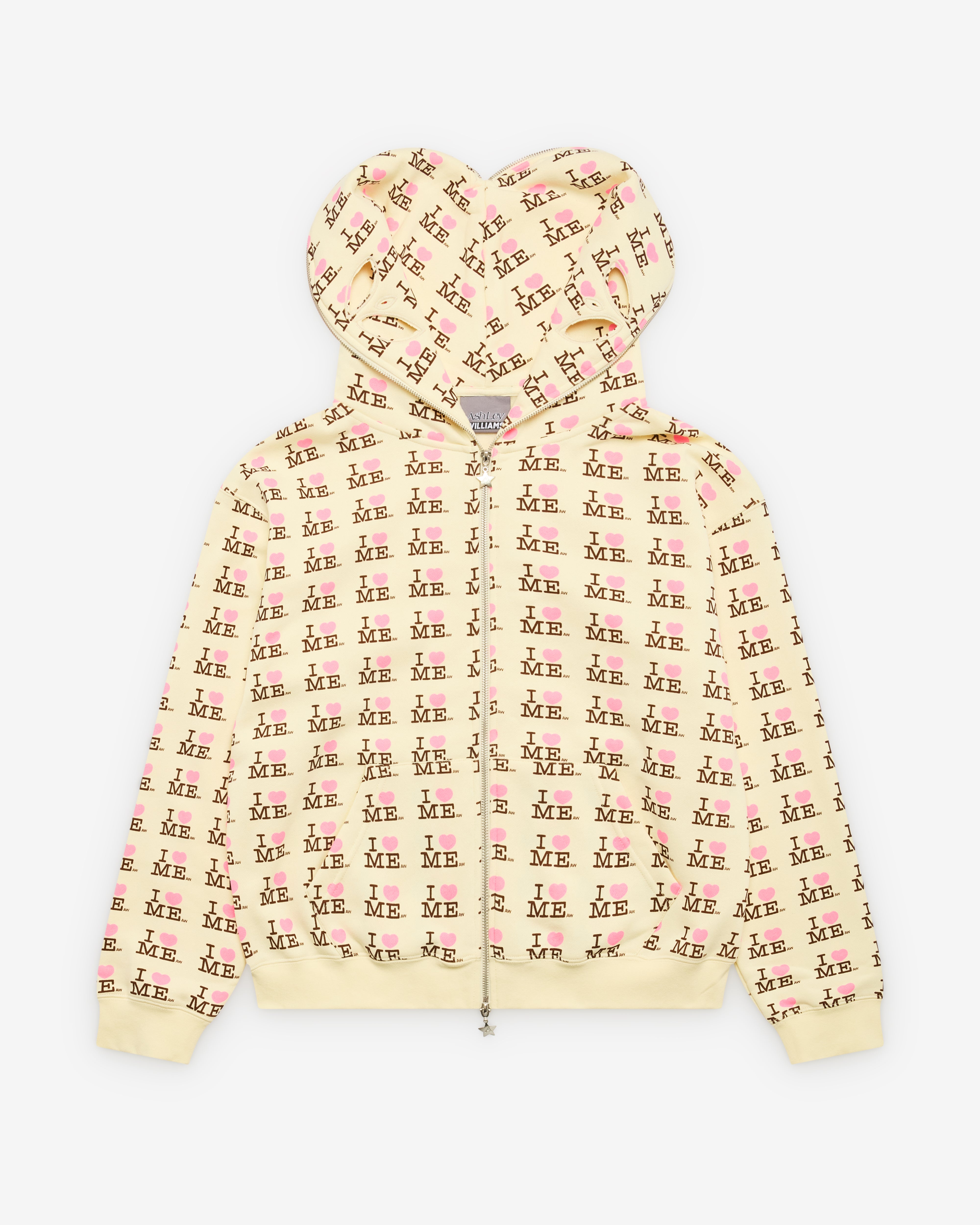 Ashley Williams: Women's I Heart Me Butterfly Hoodie (Yellow Ashley Williams: Women's I Heart Me Butterfly Hoodie (Yellow