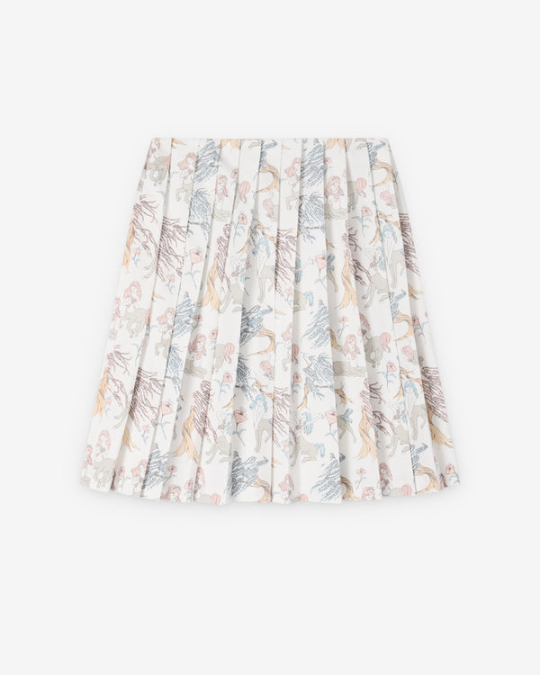 Ashley Williams - Women's Pleated Belt Skirt - (Print)