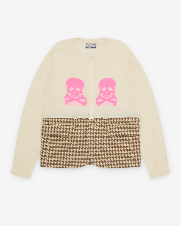 Ashley Williams - Women's Skull Cardigan Jacket - (Cream)