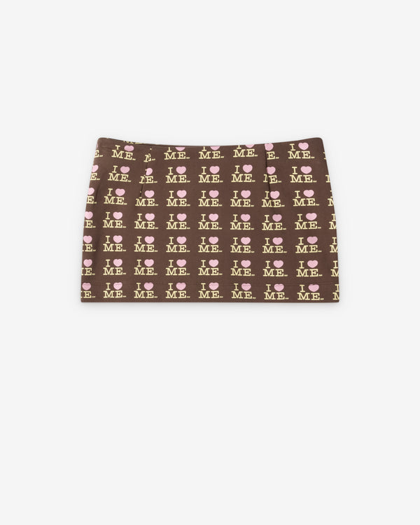 Ashley Williams - Women's Heart Me Mini Skirt - (Brown)