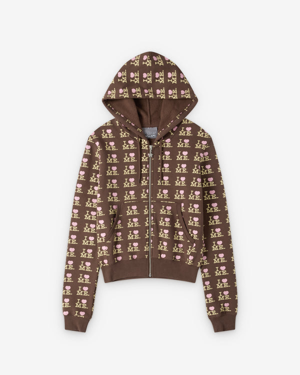 Ashley Williams - Women's Heart Me Shrunken Hoodie - (Brown)