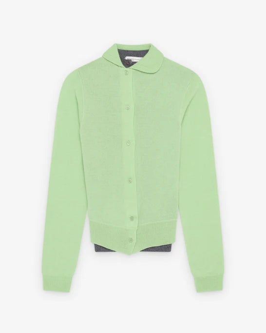 AUGUST BARRON_AUGUST BARRON - Women's Double Cardigan - (Green)_CARDIGANS