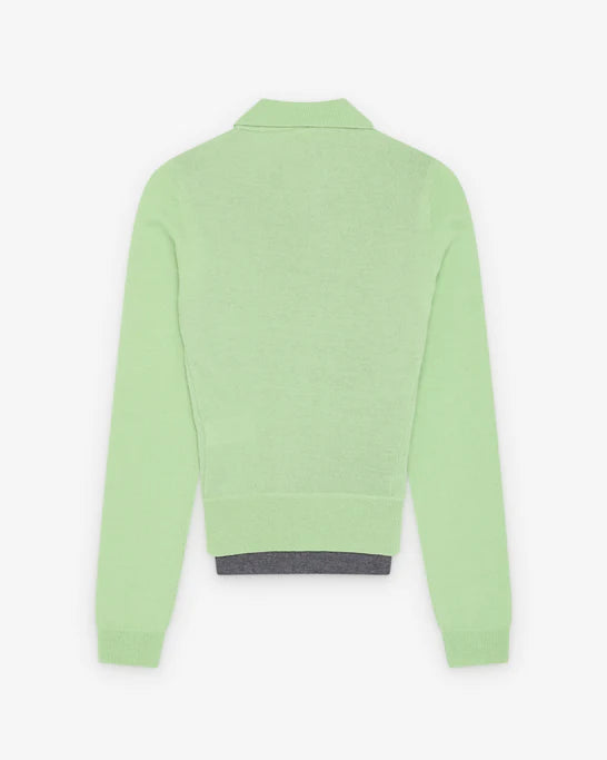 AUGUST BARRON_AUGUST BARRON - Women's Double Cardigan - (Green)_CARDIGANS