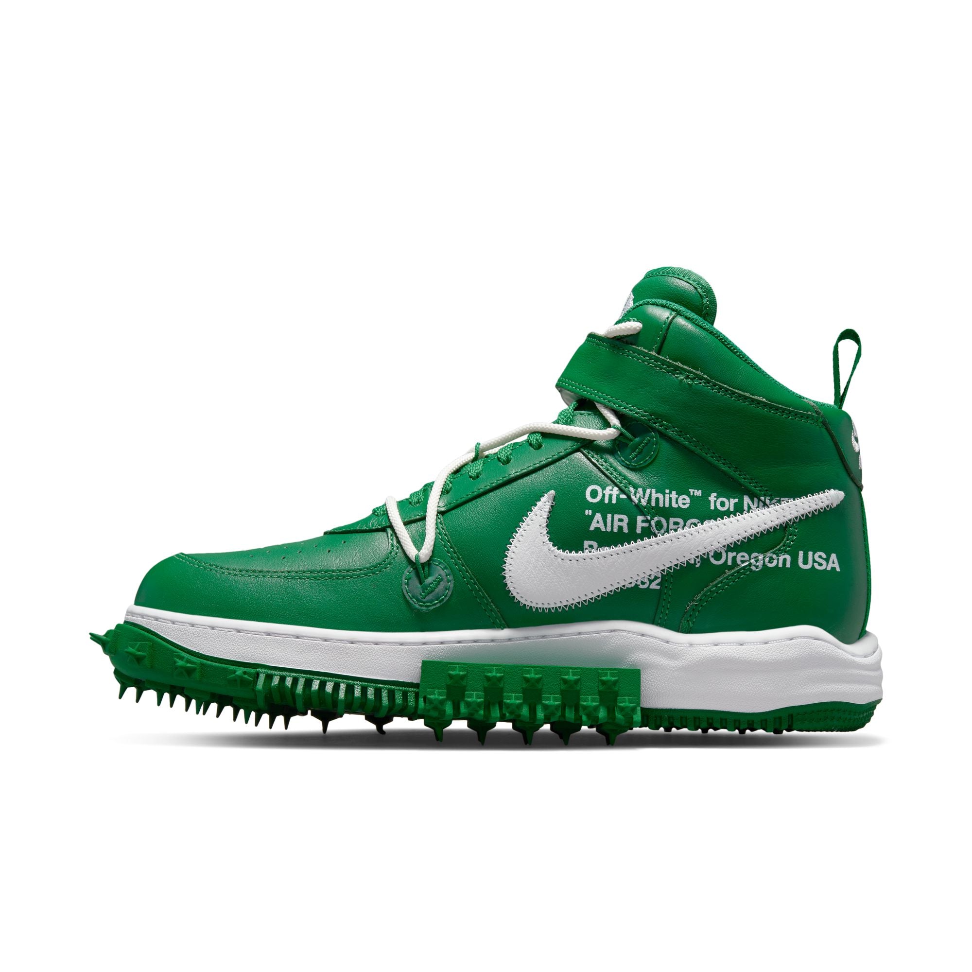 NIKE - Off-White Air Force 1 Mid - (Pine Green DR0500-300) | Dover ...
