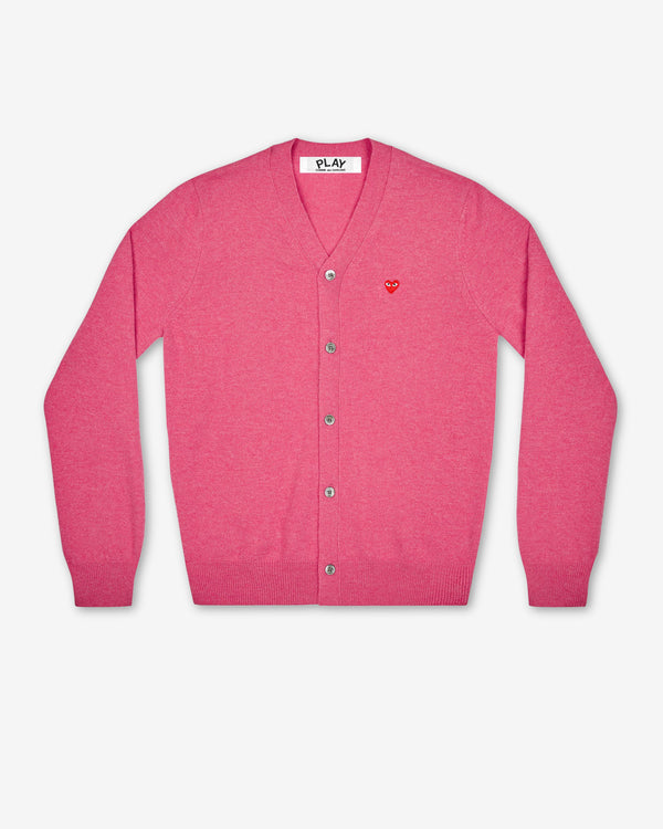 Play - Small Red Heart Cardigan - (Pink)