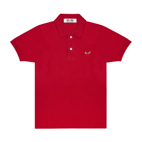 PLAY - Unisex's Red Emblem Polo Shirt - (T006) (Red)