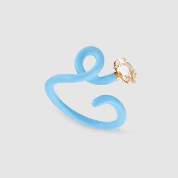 Bea Bongiasca_BEA BONGIASCA - Baby Vine Tendril Ring - (Blue)_RINGS