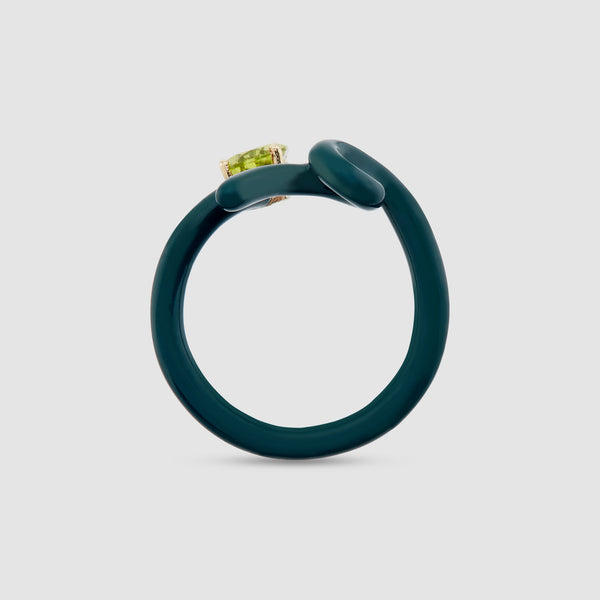 Bea Bongiasca_BEA BONGIASCA - Baby Vine Tendril Ring - (Teal)_RINGS