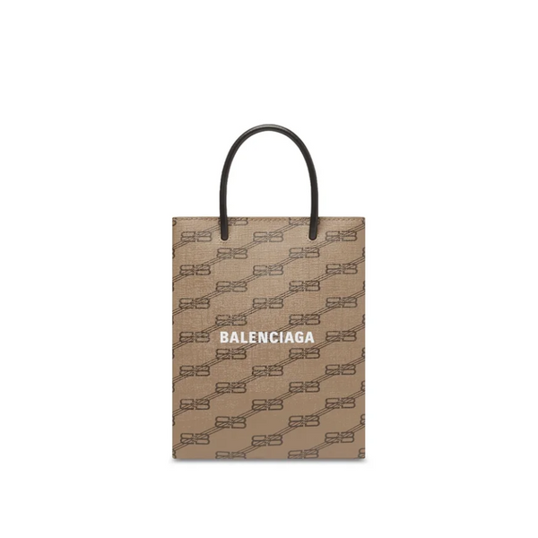 BALENCIAGA - Women's BB Monogram Large Shopping Bag - (Beige/Brown)