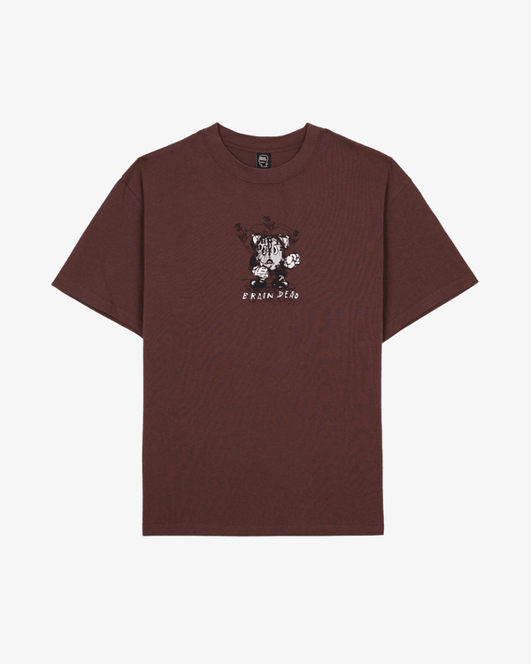 Brain Dead_BRAIN DEAD - Men's Time Is Nigh T-Shirt - (Dark Brown)_TEES
