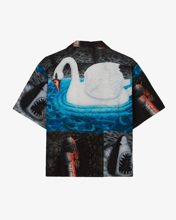 Brain Dead_BRAIN DEAD - Men's Copia Short Sleeve Button Down Shirt - (Black)_SHIRTS