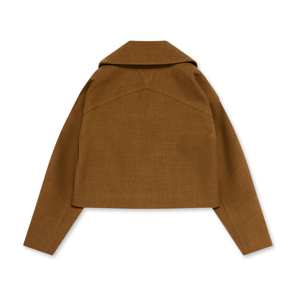 Bottega Veneta_BOTTEGA VENETA - Women's Structured Split Wool Blouson - (Brown)_BLOUSES