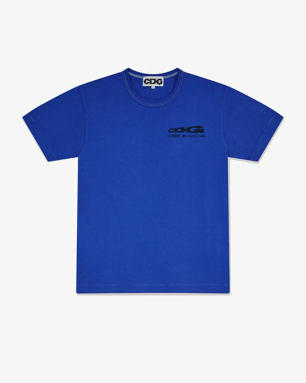 CDG - Overdyed Logo T-Shirt - (Blue)