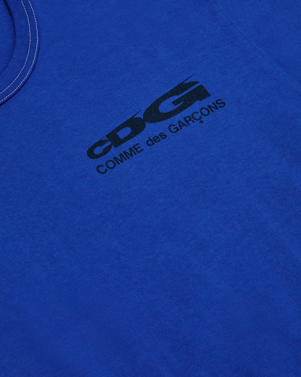 CDG3_Cdg - Overdyed Logo T-Shirt - (Blue)_TEES