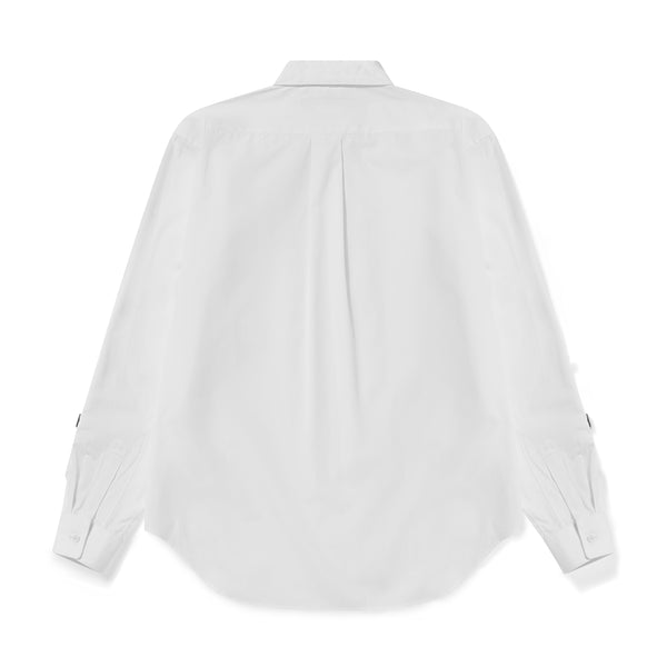 CDG Black Collection_Black Comme Des Garçons - Buckled Sleeve Shirt - (White)_SHIRTS