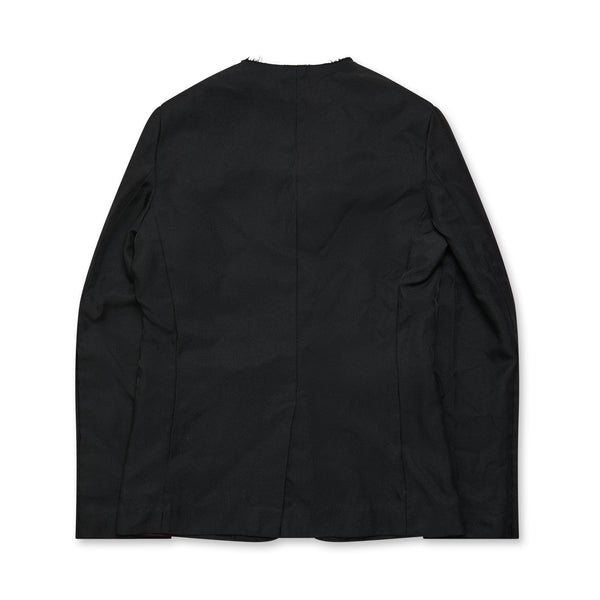 CDG Black Collection_Black Comme Des Garçons - Deconstructed Collar Jacket - (Black)_JACKETS