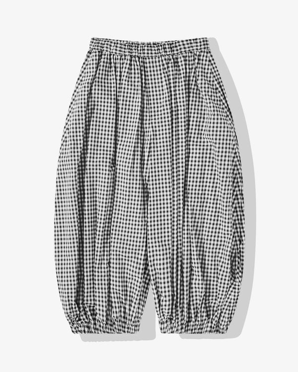 Black Comme Des Garçons - Gingham Check Wide Leg Pant - (Black/White)