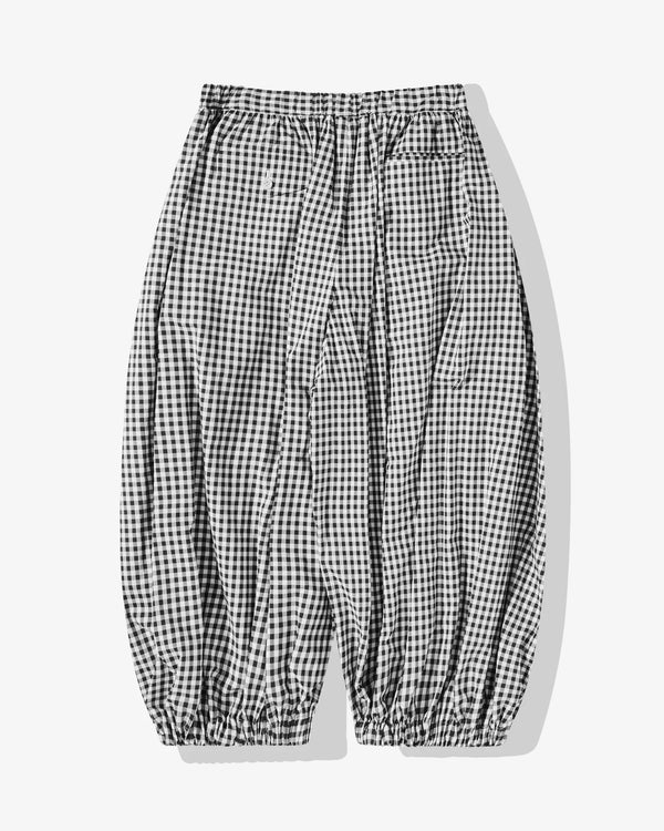 CDG Black Collection_Black Comme Des Garçons - Gingham Check Wide Leg Pant - (Black/White)_PANTS