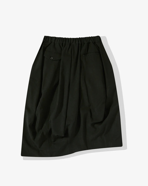 CDG Black Collection_Black Comme Des Garçons - Wool Gabardine Skirt - (Black)_PANTS