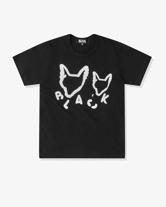 Black Comme des Garçons - Filip Pagowski Wolf Print T-Shirt - (Black)