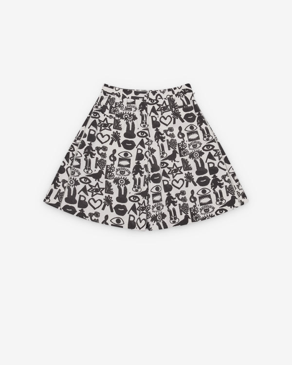 CDG Black Collection_Black Comme des Garçons - Men's Printed Shorts - (Print)_SHORTS