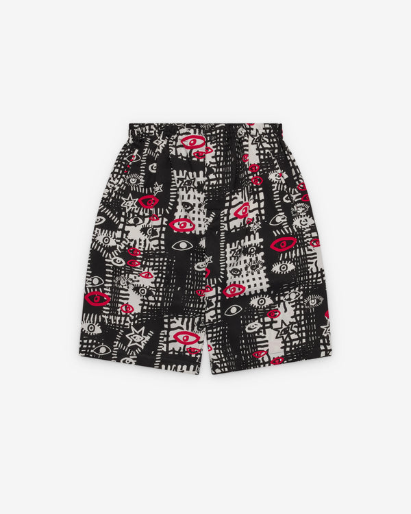 Black Comme des Garçons - Men's Red Eye Printed Shorts - (Print)