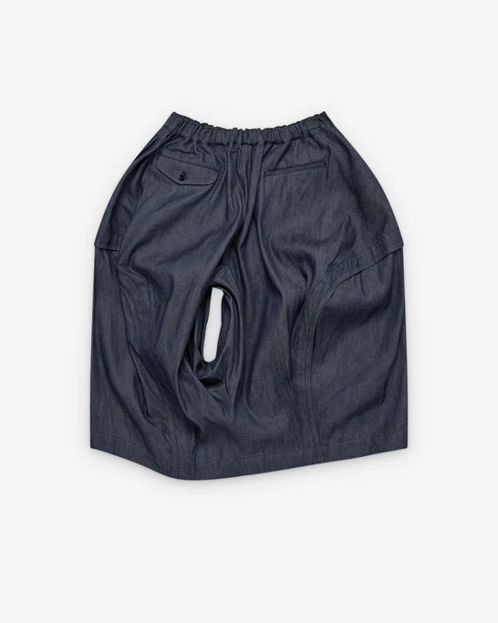 Black Comme des Garçons - Men's Curve Balloon Pants - (Blue)