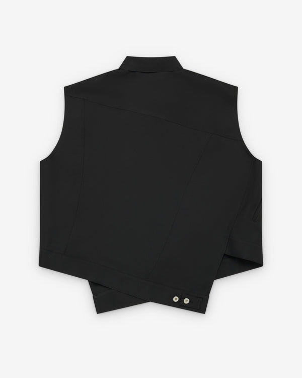 CDG Black Collection_Black Comme des Garçons - Men's Side Button Jacket - (Black)_JACKETS