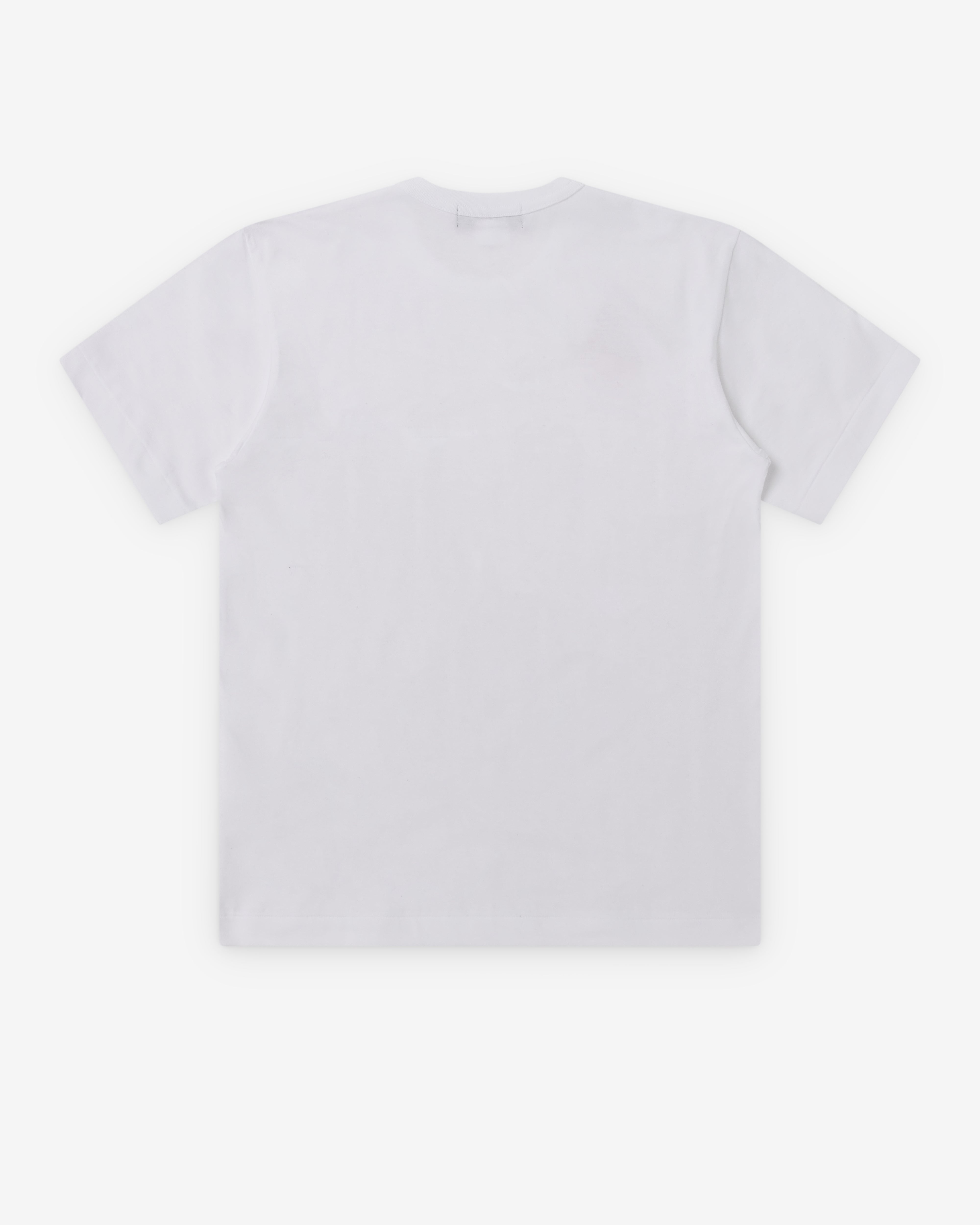 Black Comme des Garçons: Men's Red Print T-Shirt (White) | DSMS E-SHOP